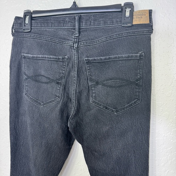 Abercrombie & Fitch Black super Skinny Jeans  28 ripped Distressed‎ denim jeans - Picture 7 of 8